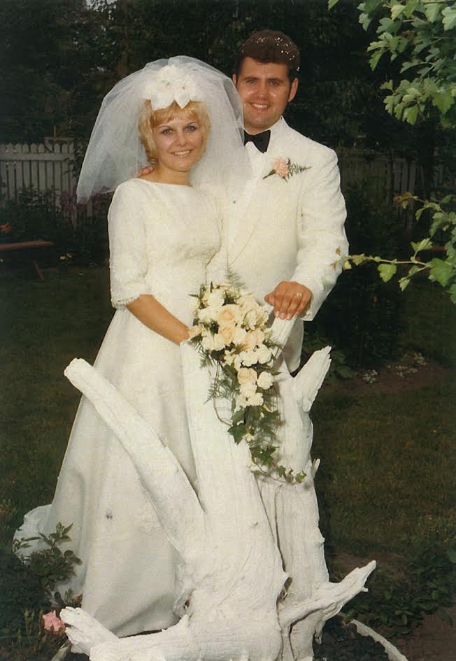 Dave and Lee Westlake on their wedding day, 1971