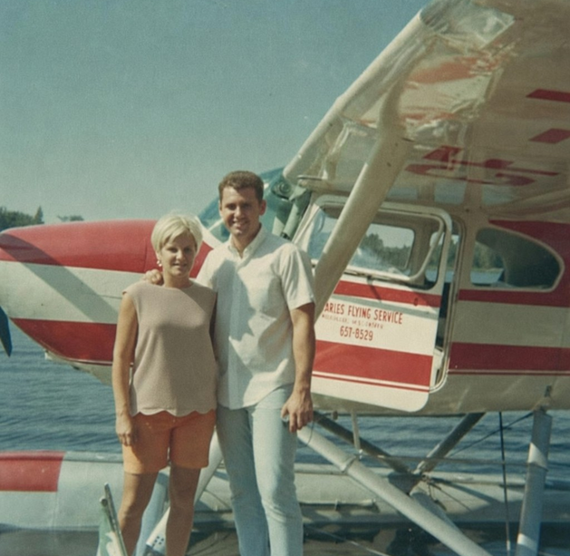 Westlakes beside a seaplane at Mississagi Lake, Ontario