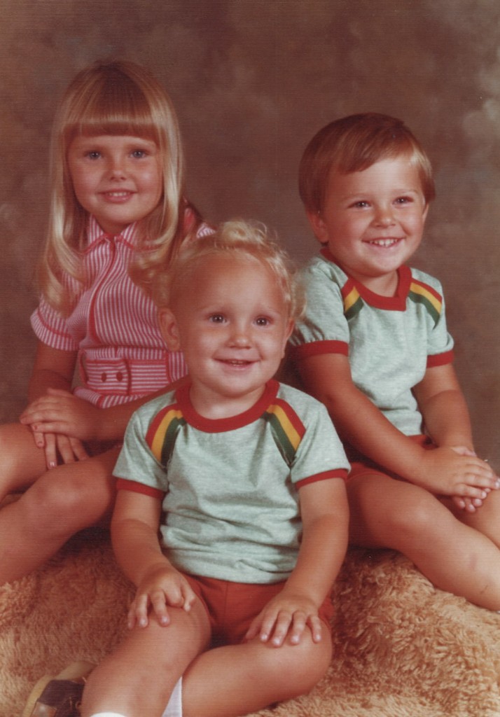 Three Westlake children in a studio portrait