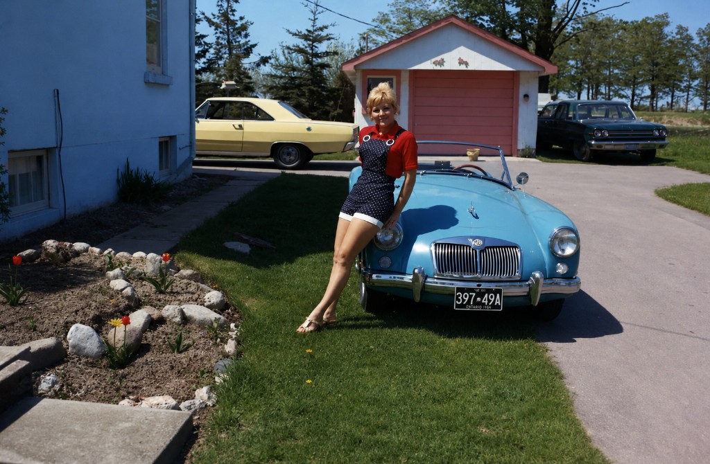 Lee with Dave's sports car