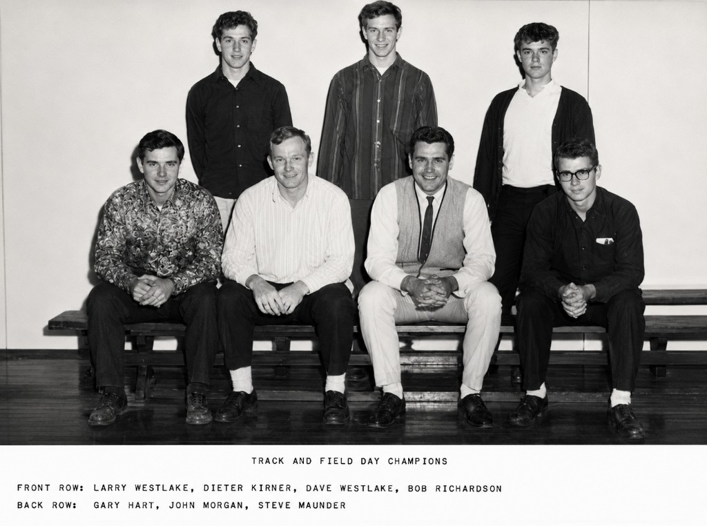 Track and Field Day champions including Dave and Larry Westlake