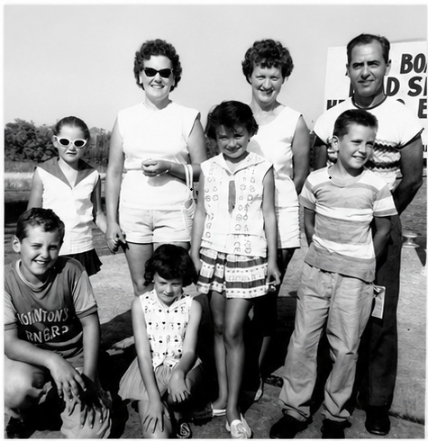 Family and friends at Thornton's Corners, Oshawa